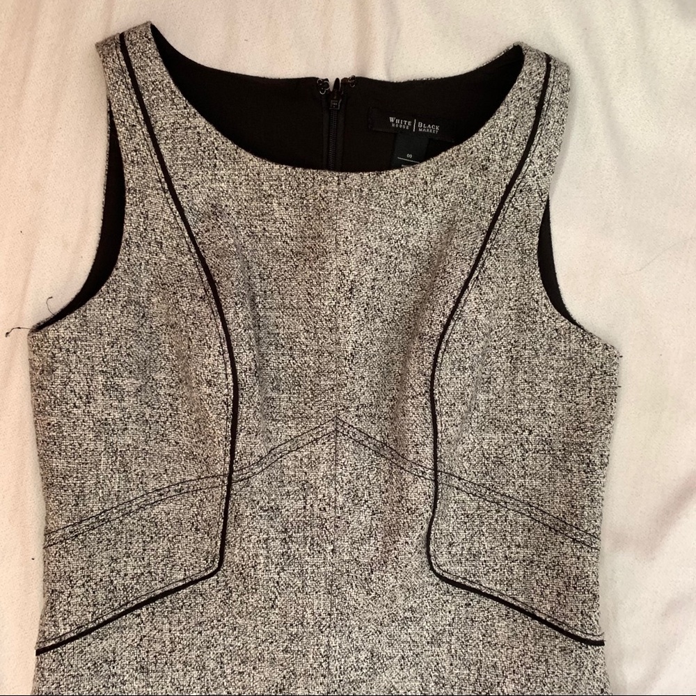 LIKENew White House Black Market Gray Casual Dress - Picture 7 of 14
